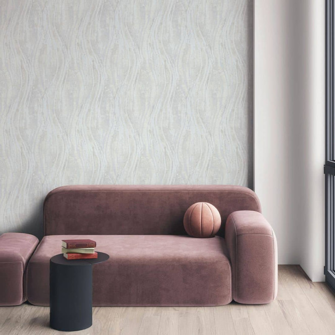 Vliestapete Beton, Wellen Grafisch Modern in Weiss
