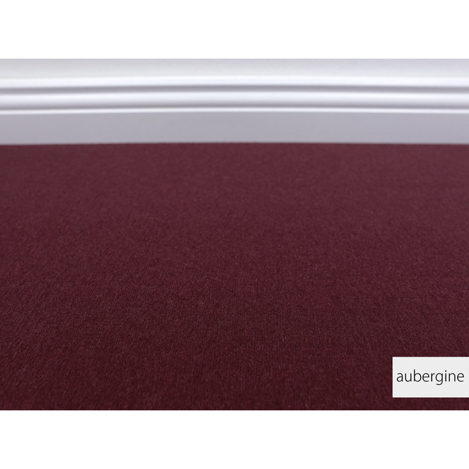 Luca Velours Teppichboden Meterware in Aubergine