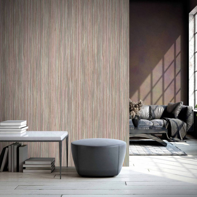 Fototapete mit grafischem Streifenmuster, Beige Streifen 2.70 x 1.06 m