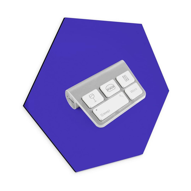 Hexagon Wandbild Tastatur des Lebens - Pozdniakov - Alu-Dibond