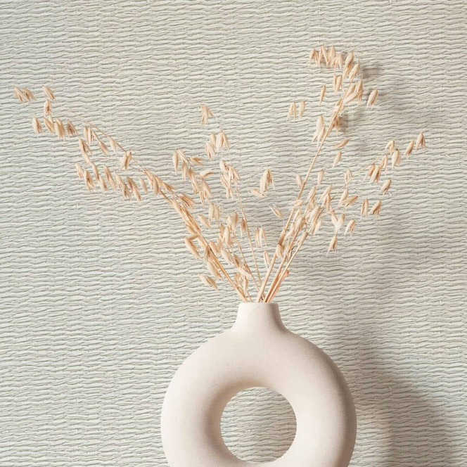 Vliestapete mit geflechteter Holzoptik beige Textiloptik