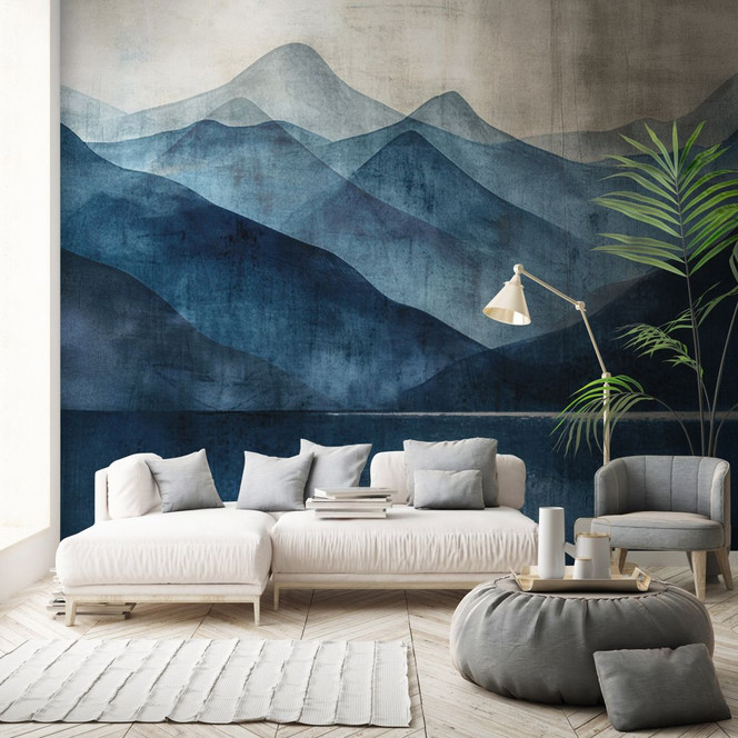 Guido Maria Kretschmer Fototapete Indigo Silence- Art Edition 2 blau