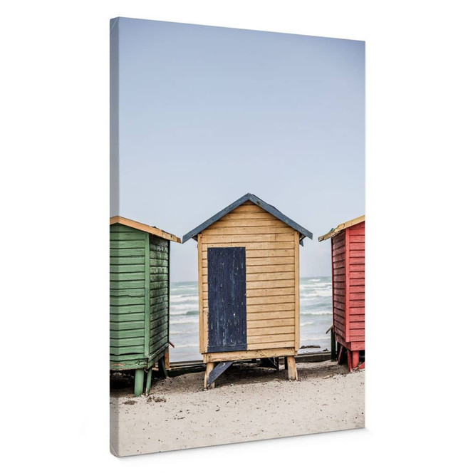 Leinwandbild Küstencharme - Bunte Hütten am Meer - Shot by Clint