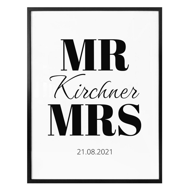 Personalisiertes Poster Hochzeitserinnerung