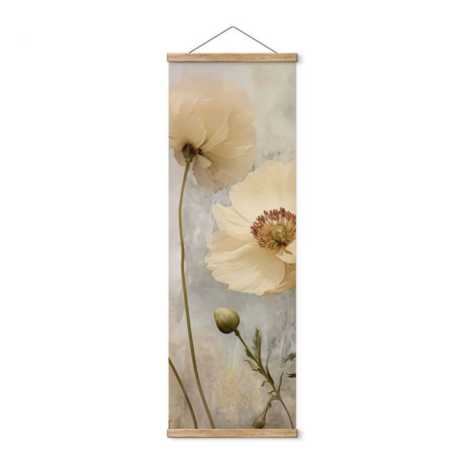 Stoffbild Blumenpracht in warmen Pastelltönen - Paksoylu - Panorama