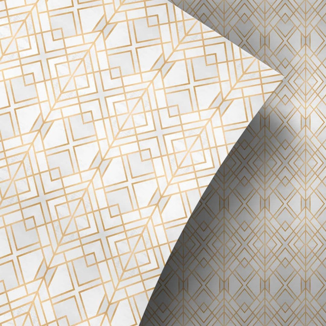 Möbelfolie Fredriksson - Goldene Geometrie