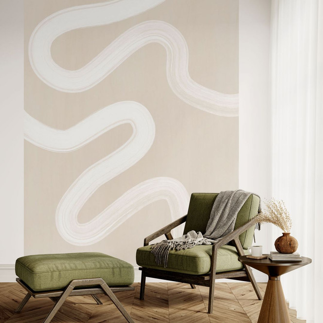 Fototapete One Line Art - Sanfte Strömung - Ristova