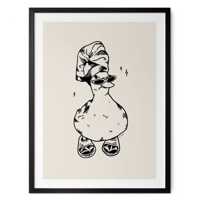 Poster Coole Spa-Ente mit Sonnenbrille - Royle