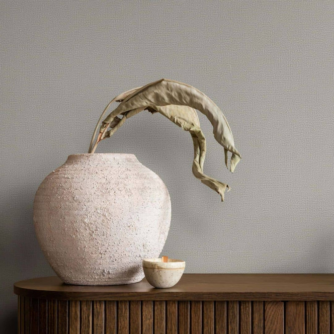 Vliestapete Texturiert Uni Modern in Grau