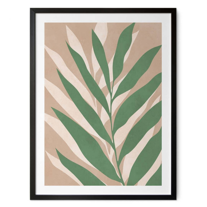 Poster Tropische Zweige im sanften Farbspiel - Costa