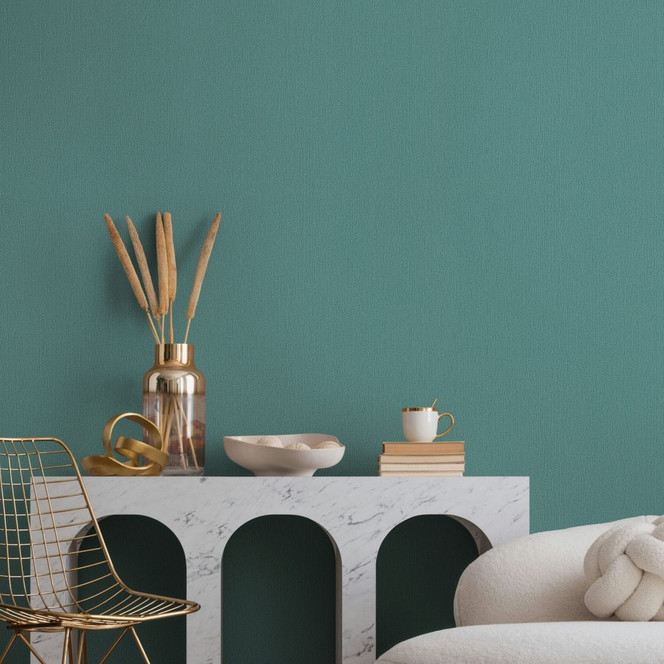 Vliestapete in grün Struktur Uni Modern