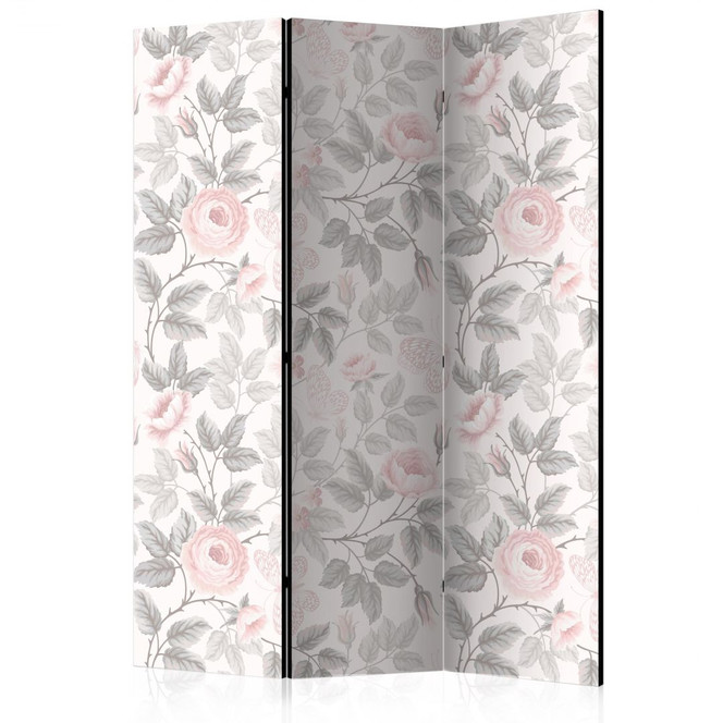 Paravent, Raumteiler freistehend, Trennwand - Aquarell-Rosen