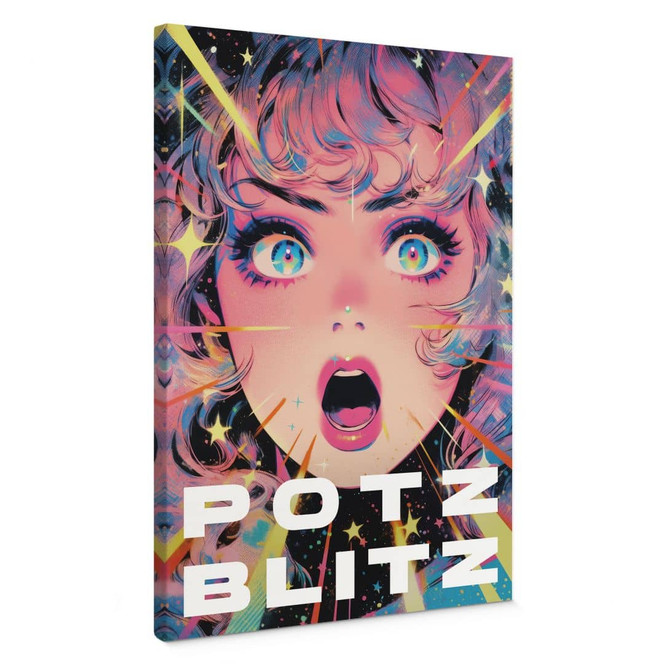 Leinwandbild Potzblitz im Anime-Stil - Treechild