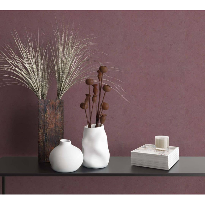 Vliestapete Floral Klassisch, Natur, Romantisch in Rosé-Violett