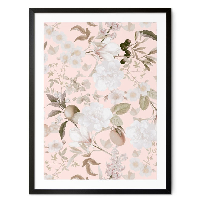 Poster Boho-Illustration mit Blumen und Früchten - UN Designs