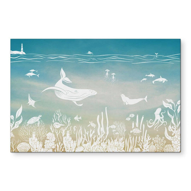Wandbild Unterwasserwelt-Paradies - Ombre - Kikki Belle - Alu-Dibond