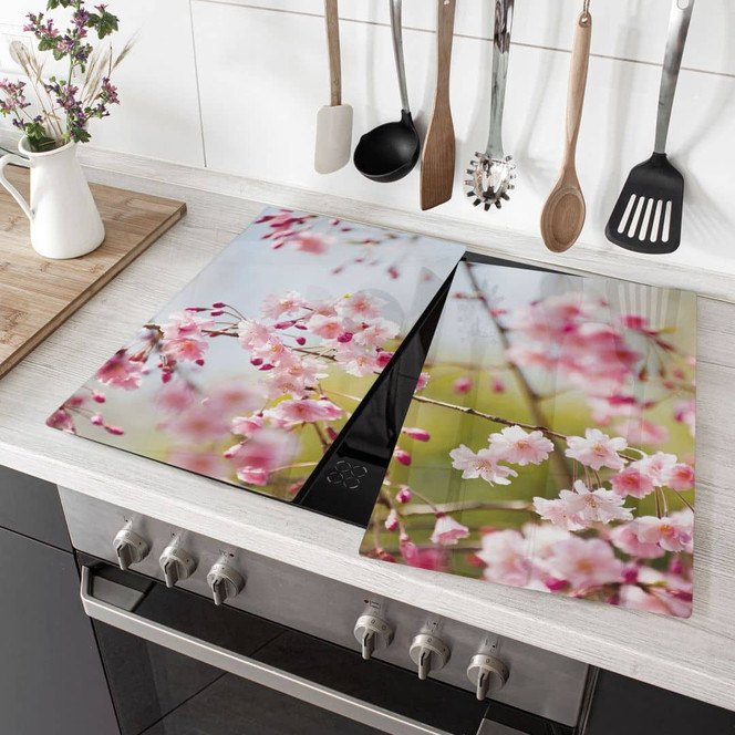 Herdabdeckplatte Blumen - Cherry Blossoms