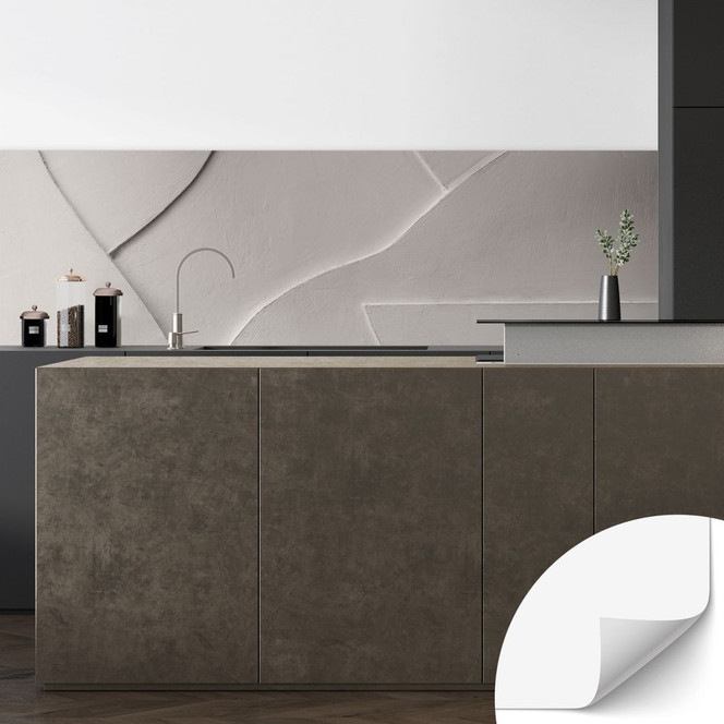 Selbstklebende Küchenrückwand Abstrakte Strukturen in sanftem Beige - Böhmer