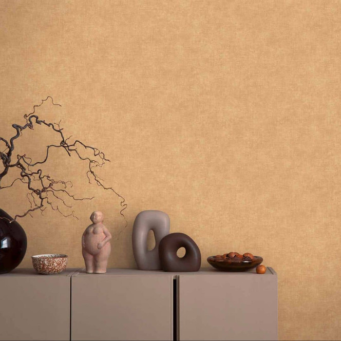 Moderne-Strukturtapete Beige - Gemütliche Vliestapete