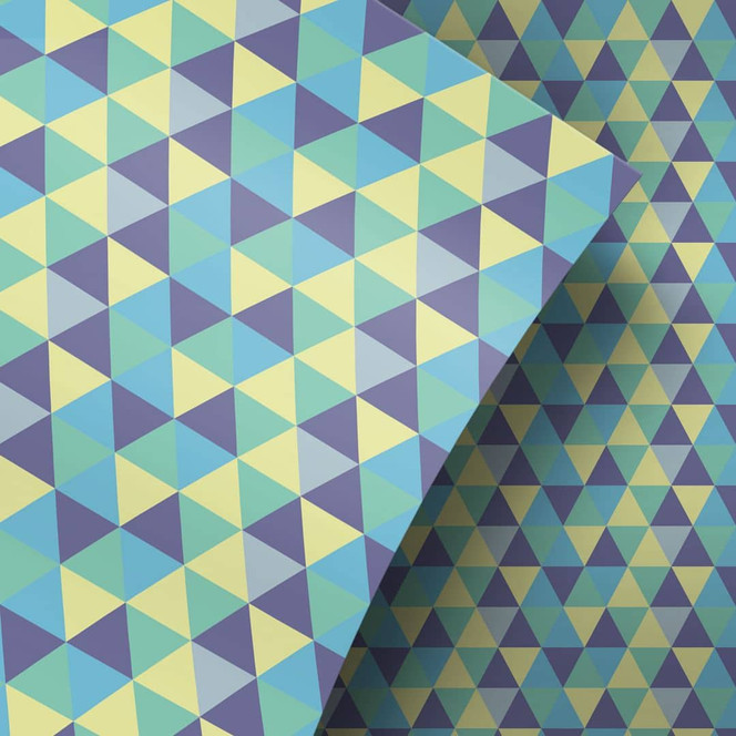 Möbelfolie, Dekofolie - abwischbar - Dreiecke 02 - Blau