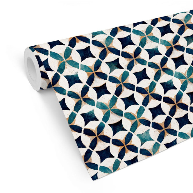Mustertapete Portugiesisches Muster - Azulejos - Treechild