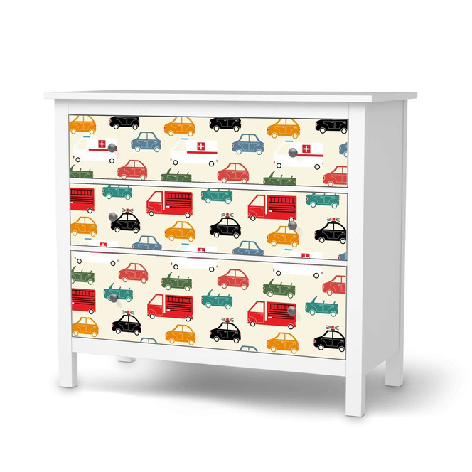 Möbelfolie IKEA Hemnes Kommode 3 Schubladen - Cars- Bild 1