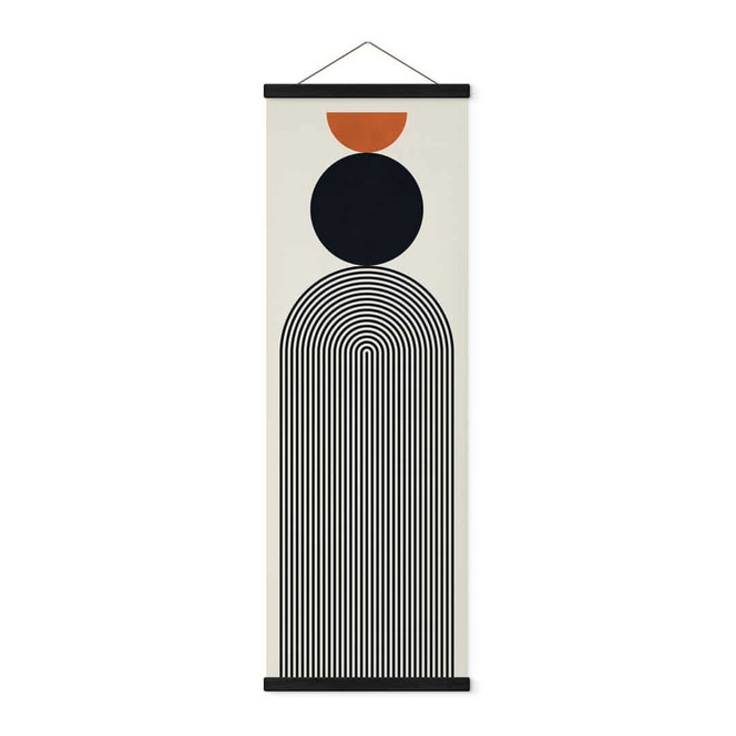 Stoffbild Abstrakte Linien und Kreise im Einklang - Costa - Panorama