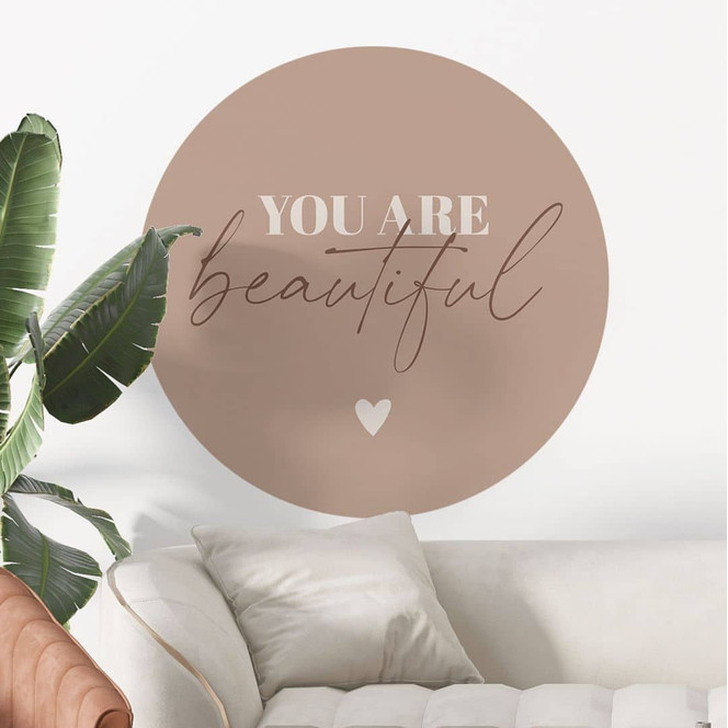 Wandtattoo You are beautiful - Rund