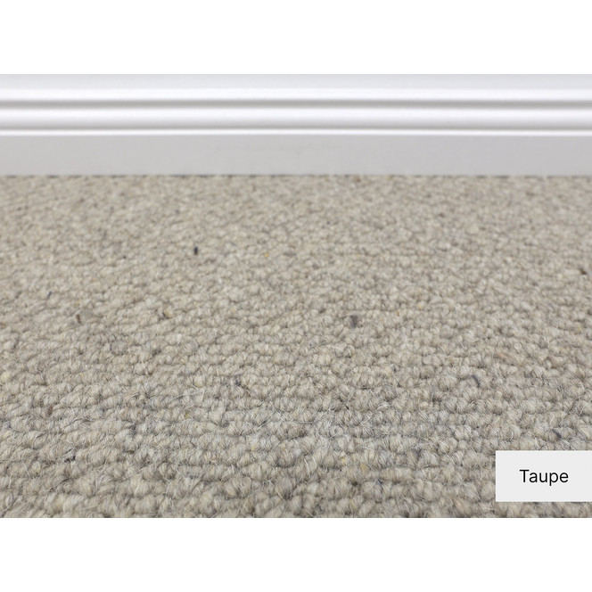 Bern Schlingen Teppichboden Meterware Wunschmass in Taupe