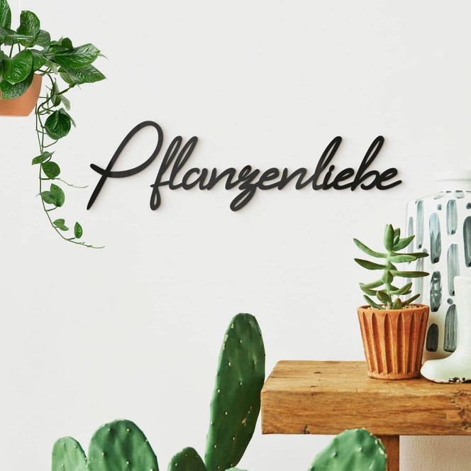 3D Schriftzug Pflanzenliebe - Acrylbuchstaben