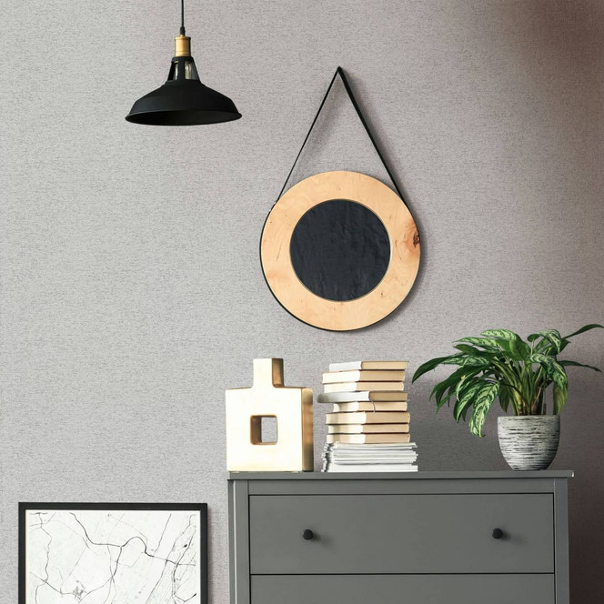 Vliestapete in leicht melierte Optik als Uni grau Struktur