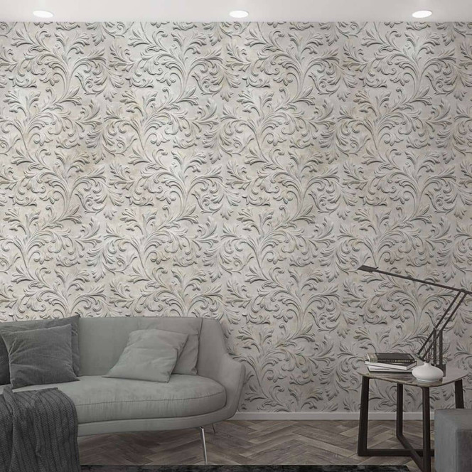Fototapete mit Damask Motiv Beige ,Ornamental 2.70 x 1.59 m