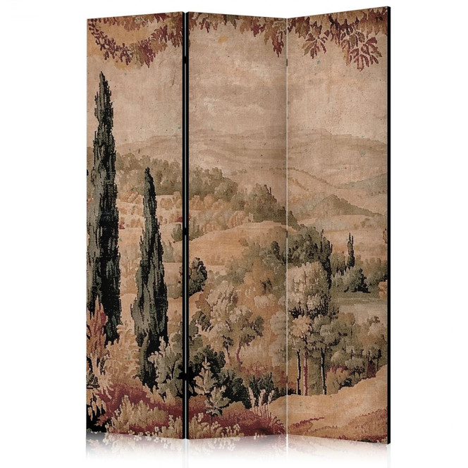 Paravent, Raumteiler freistehend, Trennwand - Landscape with Cypresses: Old Tapestry