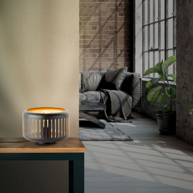 Tischleuchte Silvio, gold, 18.8 x 27 cm, Metall Tischlampe