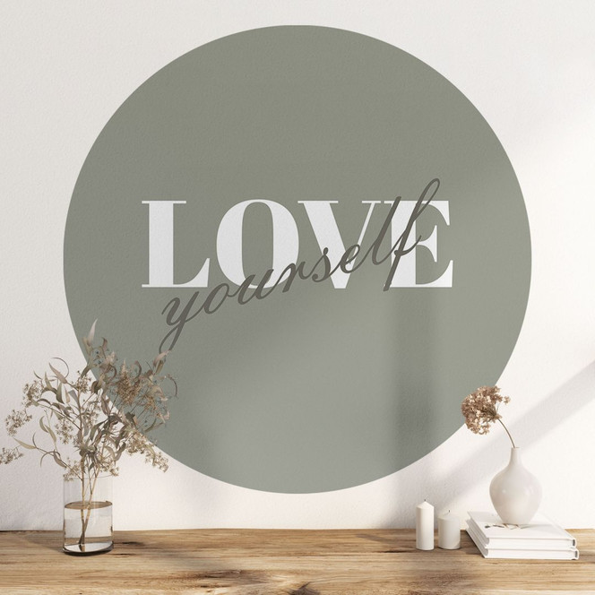 Wandtattoo Love yourself - Rund