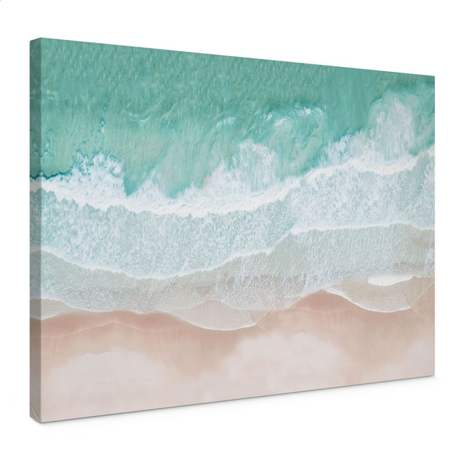 Leinwandbild Sanfte Wellen am Strand - Sisi & Seb