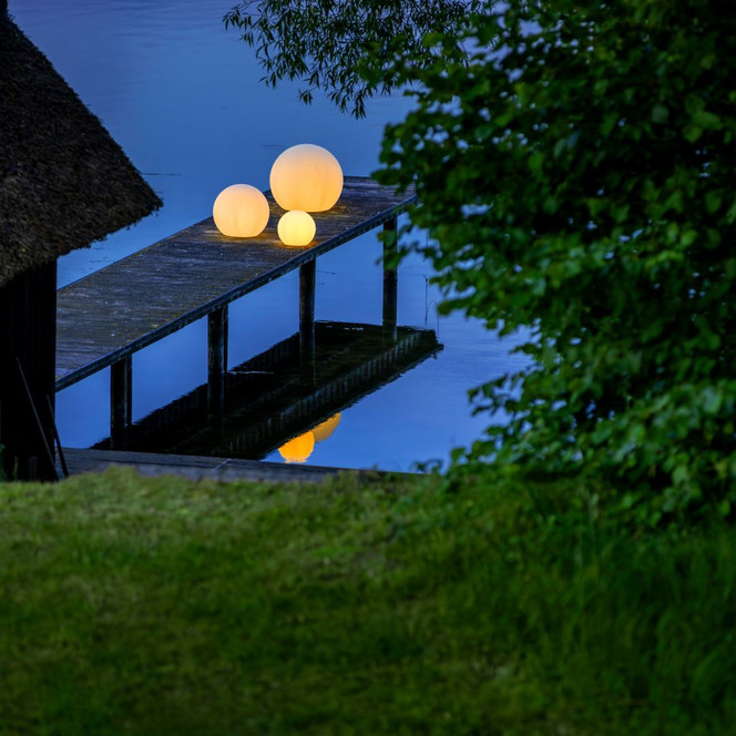 Aussen-Lichtkugel Hans, weiss, ⌀80 cm, Aussenbeleuchtung