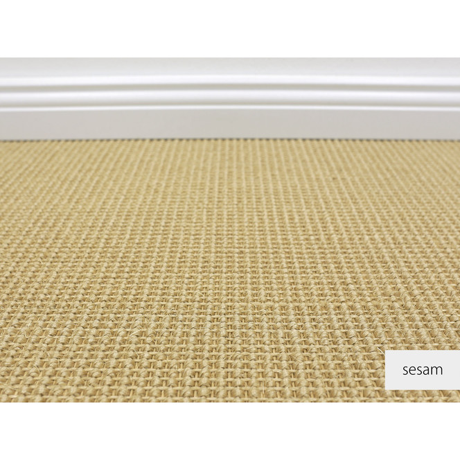 Diego Sisal Teppichboden Meterware in Sesam