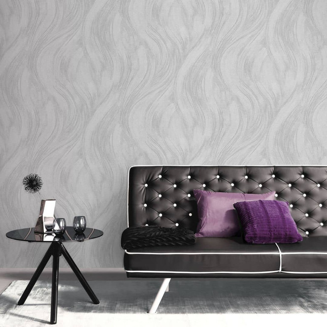 Grafiktapete Opus grau