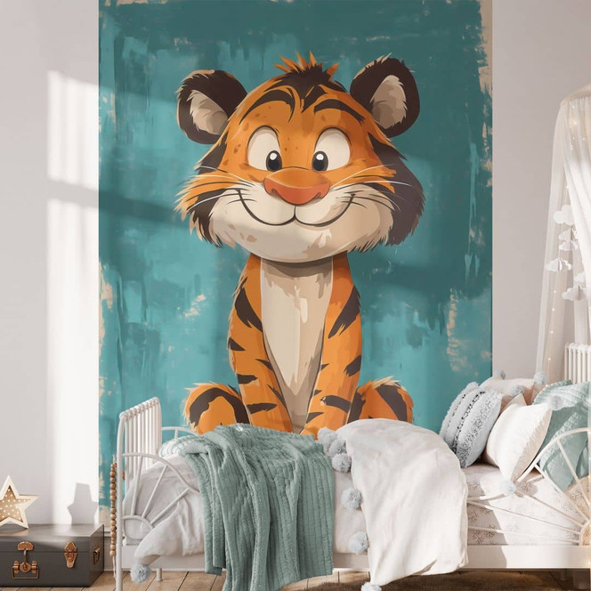 Kindertapete Fröhliches Tigerbaby - Magnusson
