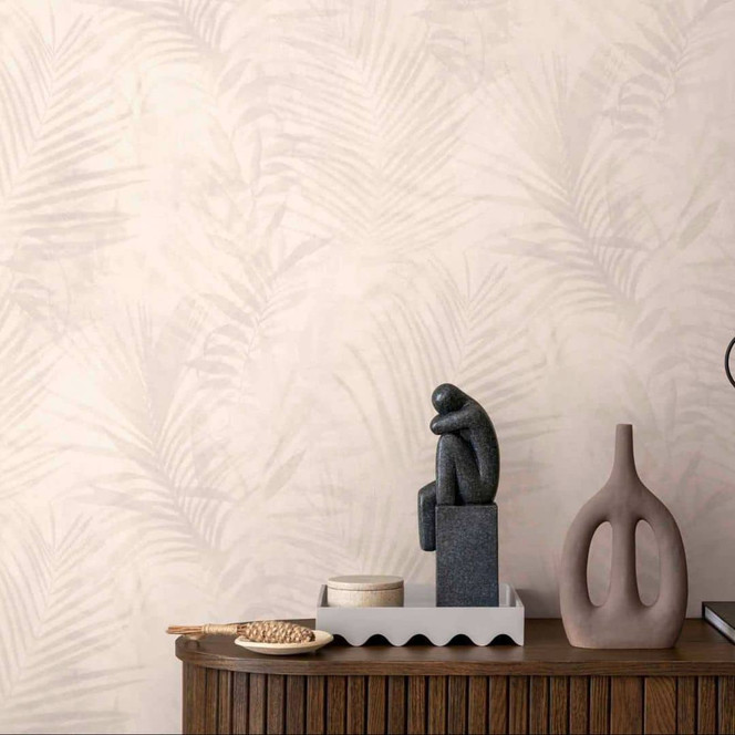 A.S. Création Vliestapete Neue Bude 2.0 Tropical Concret Palmentapete in Dschungel Optik beige, creme, grau