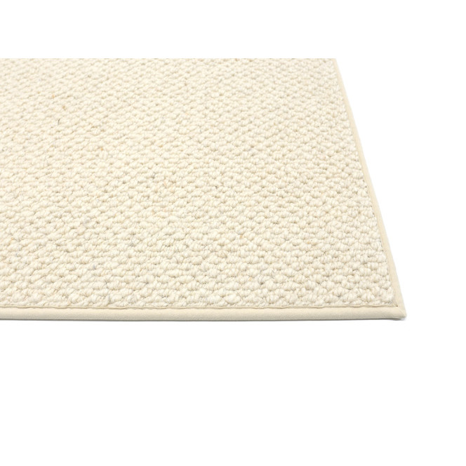 Bern Paspelteppich Rechteck Wunschmass in Wollweiss