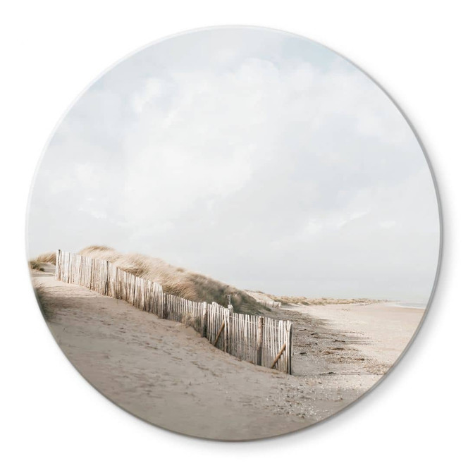 Glasbild Dünenlandschaft an der Nordsee - Annie - Rund