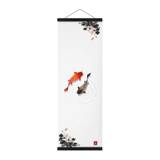 Stoffbild Yin und Yang Kois - Panorama