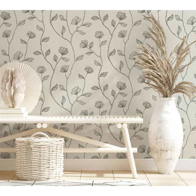 Vliestapete Beige Gold Floral für Wohnzimmer Schlafzimmer Küche marburg Tapete