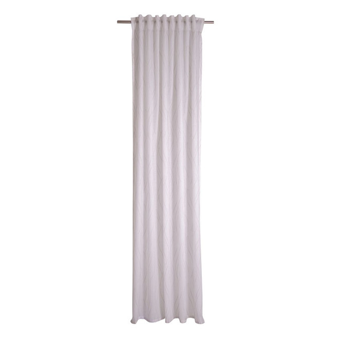Gardine weiss - Vorhang halbtransparent - Gardine mit Linienmuster