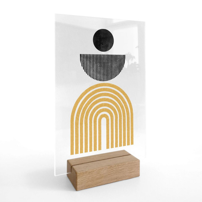 Tischaufsteller Abstrakte Komposition mit Kreis und Halbbogen - The Miuus Studio