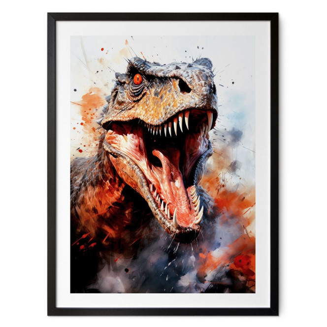 Dinosaurier Poster T-Rex: Das wilde Gesicht der Urzeit - Jaszke