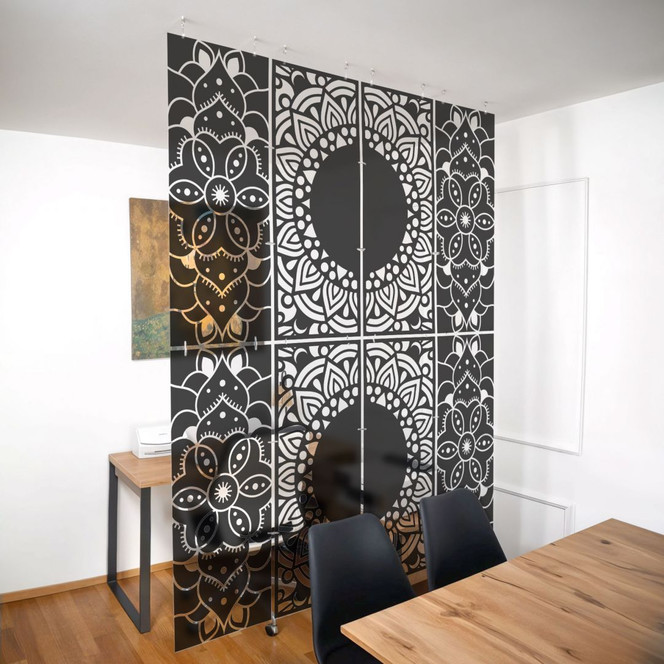Raumteiler, Paravent, Sichtschutz hängend Mandala Ornament