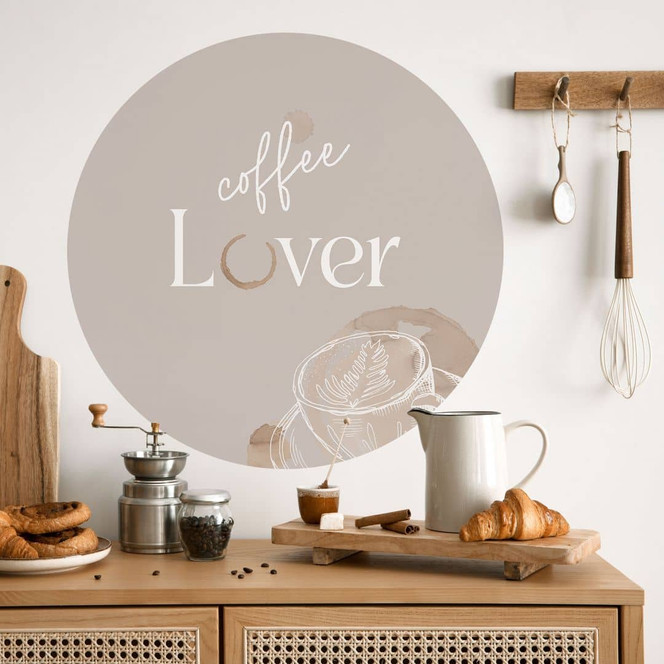Wandtattoo Coffee Lover - Rund